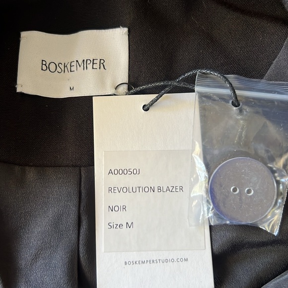 BOSKEMPER REVOLUTION BLAZER/MINI DRESS IN NOIR BLACK SIZE MEDIUM NWT - Picture 10 of 13
